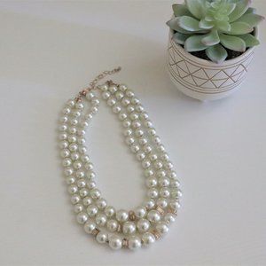 Triple Layered Pearl Necklace